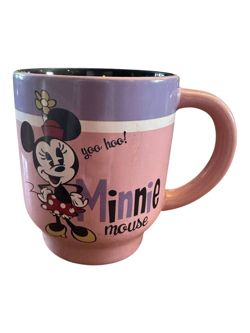 Disney Store Minnie Mouse “Yoo Hoo!” Shopping Bags Pink Coffee Tea Mug